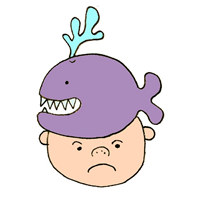 戴着动物帽子卡通儿童头像图片
