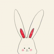 耳朵很长的可爱卡通兔子头像图片