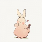 小兔子卡通头像_一只胖胖的可爱小兔子卡通图片头像