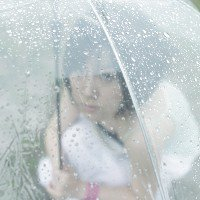 雨中微信头像女