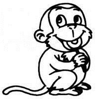 儿童简笔画猴子可爱头像