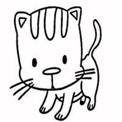 卡通猫咪头像简笔画