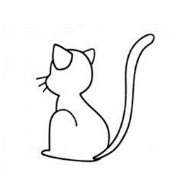 卡通猫咪头像简笔画