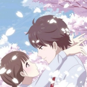 樱花树下浪漫爱恋头像图片