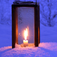 雪地夜景头像