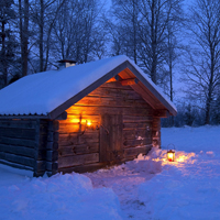 雪地夜景头像