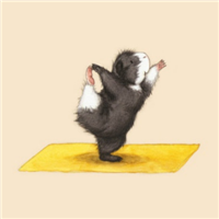 松鼠卡通头像 练瑜伽的可爱卡通小松鼠头像图片