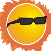 戴墨镜的太阳卡通头像图片