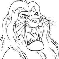 狮子头像简笔画