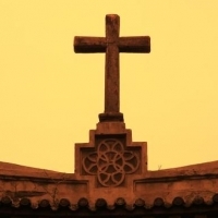 教堂十字架头像