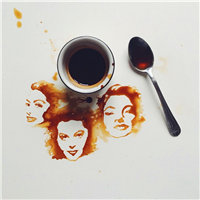 咖啡画头像图片_令人惊叹的创意咖啡画头像