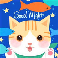 卡通猫咪说晚安的头像