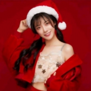 圣诞主题女生头像 高清可爱红色的圣诞女生头像图片