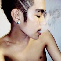 社会图片纹身男抽烟头像