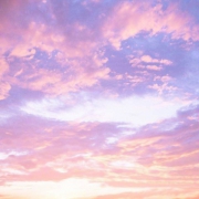 唯美天空粉色云朵图片头像 最美不过夕阳红