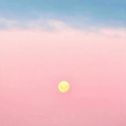 高清唯美风景粉色天空头像图片
